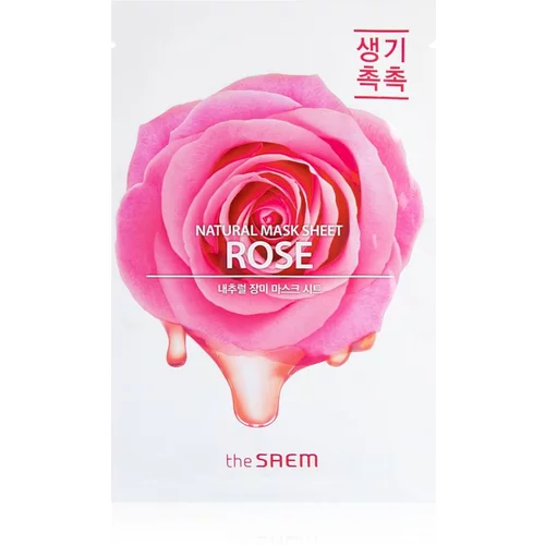 The Saem Natural Mask Sheet Rose maska iz platna z vlažilnim in revitalizacijskim učinkom 21 ml