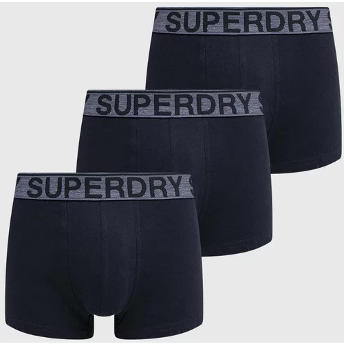 Superdry Bokserice 3-pack za muškarce, boja: tamno plava