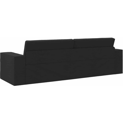  Krevet na razvlačenje Crna 245 x 78 x 77 cm tkanina Slike