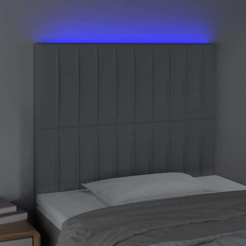  Uzglavlje svjetlosivo 80x5x118/128 cm od tkanine Slike