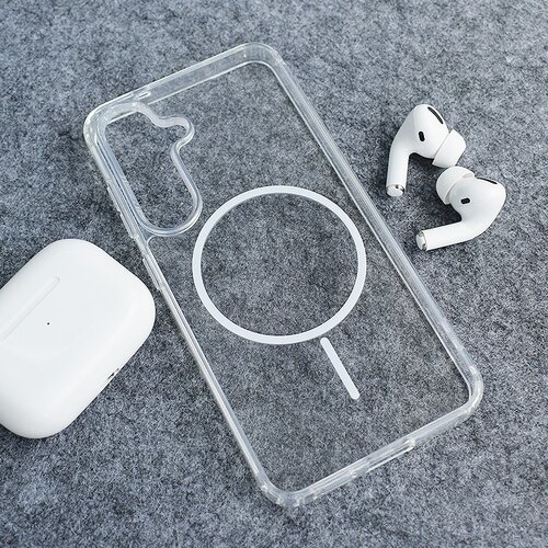  Maska za Samsung A16 5G/ A166B Mag Case Clear Slim bela Slike