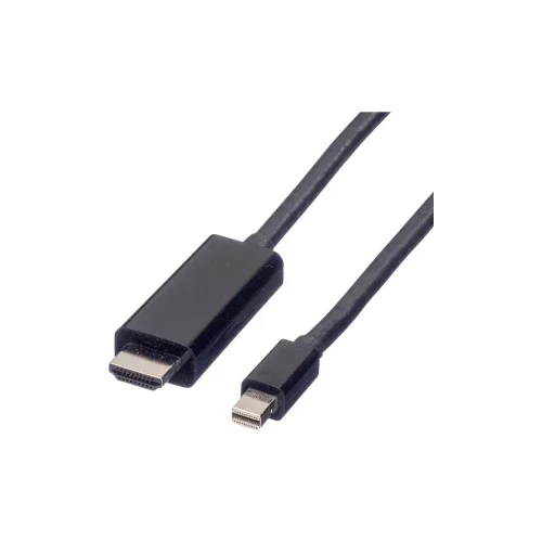 Value DisplayPort priključni kabel 1.00 m 11.99.5795 sa zaštitom crna [1x muški konektor mini displayport - 1x muški kon