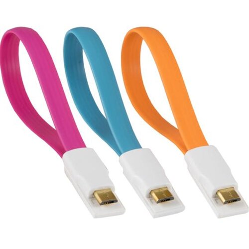 Home USB A na USB micro kabl, 2.1A, dužina 21, 5cm, flat - SA 050/M, Roze Cijene