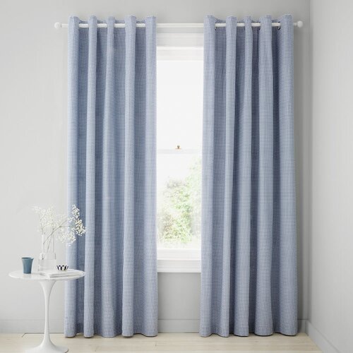 Catherine Lansfield Bele/modre zavese v kompletu 2 ks 168x229 cm Lucie Floral Frill &amp;ndash; Slike