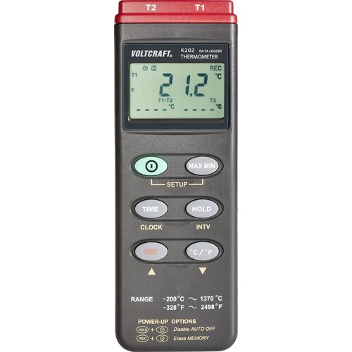 Voltcraft Merilnik temperature K202 -200 do +1370 °C tip senzorja K s funkcijo zapisovanja podatkov, (20634595) Cene