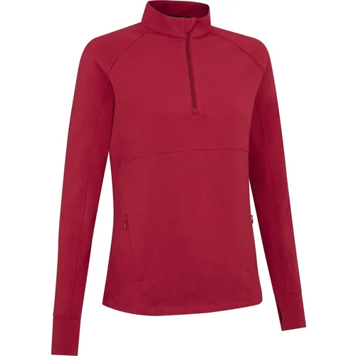 Callaway Lightweight Knit Heathered 1/4 Zip Top Red Heather S