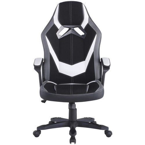 Livetastic GAMING STOL kovina, umetna masa, tekstil siva, črna, bela Slike
