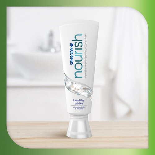 Sensodyne Nourish Healthy White bioaktivna zobna pasta s fluoridom 75 ml Slike