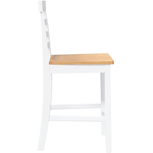  Barske stolice 2 kom Bijele Masivno Drvo Guma Slike