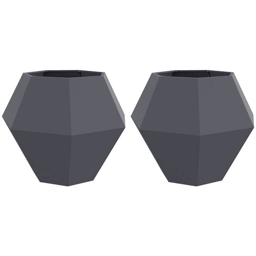  Sadilica 2 pcs Antracit 100 x 100 x 80 cm Čelik Slike