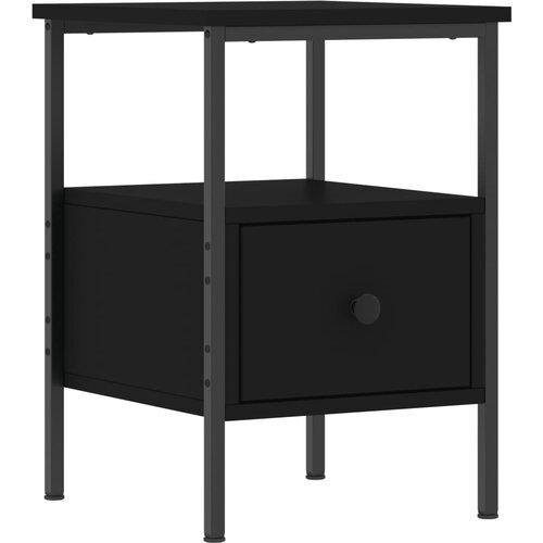 Maison Chic Nočna omarica - Nočna miza črna 34x36x50 cm inženirski les, (21689438) Slike