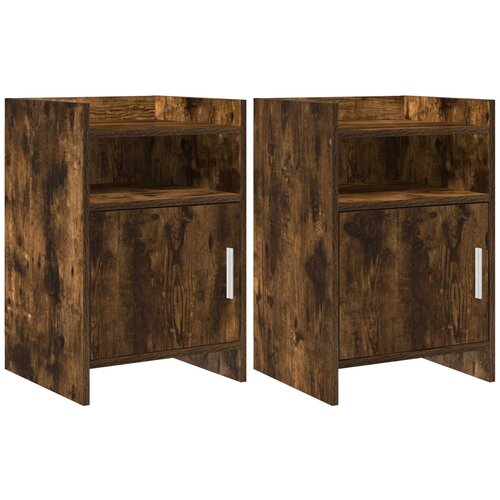 vidaXL Posteljne mize 2 pcs Dimljen hrast 40 x 36 x 60 cm, (5000247350) Cene