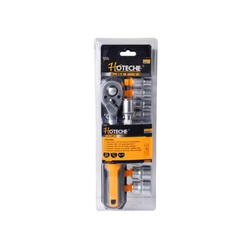  Ključevi Nasadni 10-24 mm sa račnom 1/2" 12kom Hoteche Cene