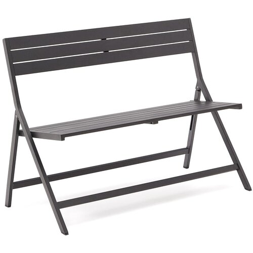 Kave Home Crna metalna vrtna klupa Torreta &amp;ndash; Slike