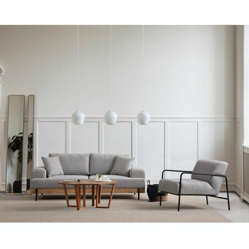 Atelier Del Sofa sofa trosed Eti Oak 3 Seater Grey Slike