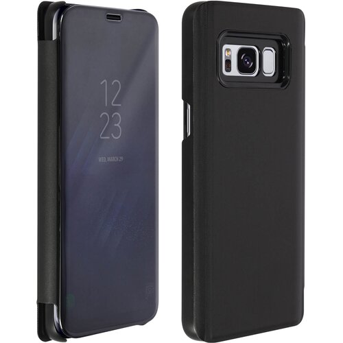 AVIZAR preklopna torbica, zrcalna torbica za galaxy S8, preklopna sprednja stran - črna, (20526910) Cene