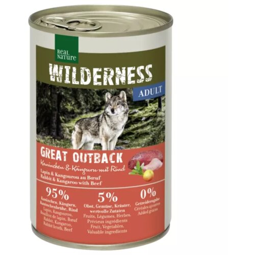 Real Nature Wilderness Adult Great Outback kunec s kengurujem in govedino 400g k Cene