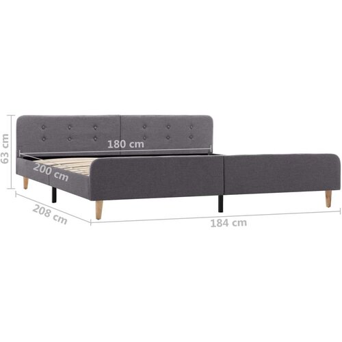 VidaXL okvir za krevet od tkanine svjetlosivi 180 x 200 cm Slike