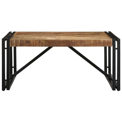 Maison Chic Kava miza - kavna mizica - Nizka mizica 80x80x35 cm Masivni neobdelan les Mango, (21755462) Slike
