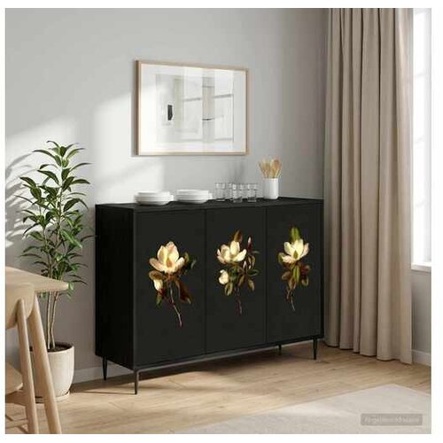 vidaXL Kreveta BREMEN Crni hrast 102 x 33 x 76 cm Konstruirano drvo - Magnolijski uzorak Cijene