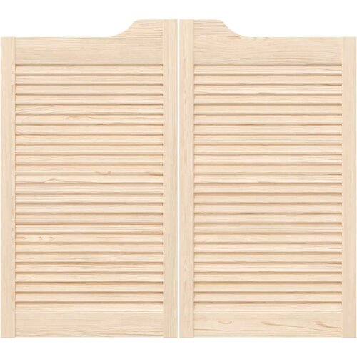 vidaXL Swing Doors Louvred Design 1 par masivni les borovega lesa Cene
