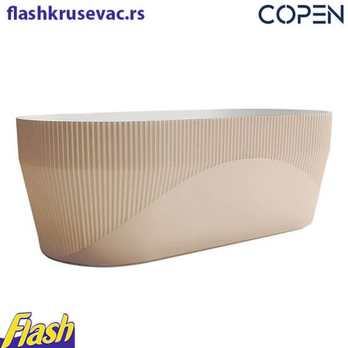 Copen Samostojeća kada - Copen GINGER - 170x80x58cm bež/mat bela Cene