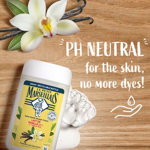 Le Petit Marseillais Vanilla Milk BIO kremasti gel za prhanje 250 ml Slike