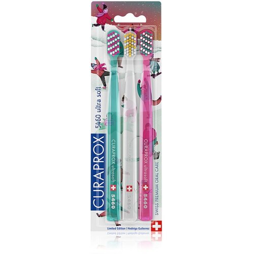 Curaprox Limited Edition Winter Wonderland zobne &amp;scaron;četke 5460 Ultra Soft 3 kos Slike