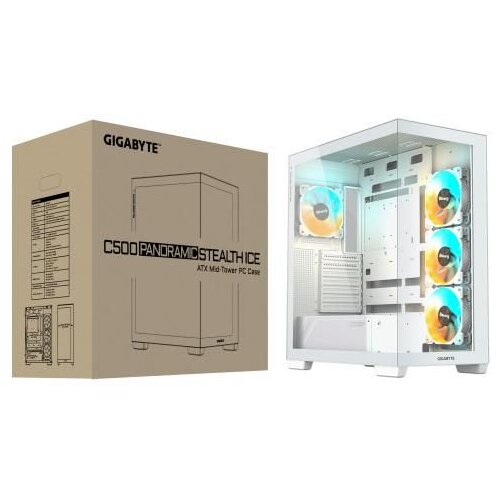 Gigabyte C500 Panoramic Stealth Ice GB-C500PI ST Belo midi kućište Cene