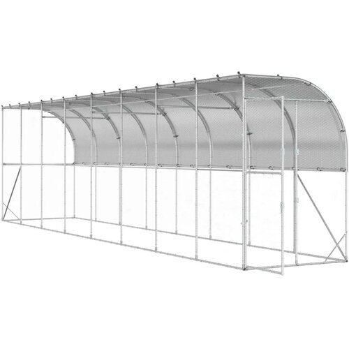  Kavez za piletinu uz zid Srebrna 600 x 150 x 215 cm - 1000 x 200 x 215 cm S krovom Cijene