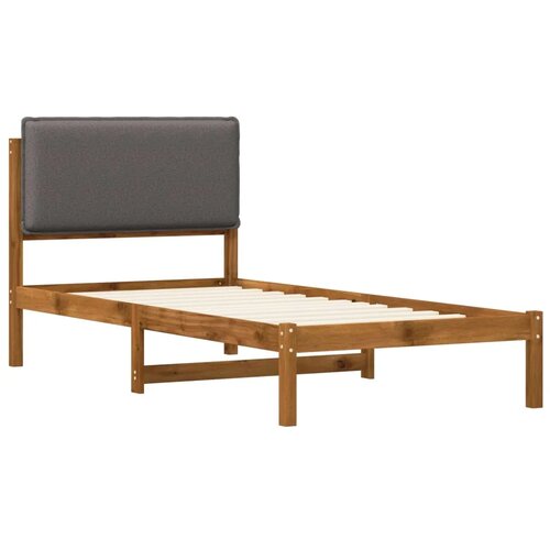  Krevetni okvir s tapiciranim uzglavljem Prirodna i svjetlosiva - Prirodna i svjetlosiva 75 x 190 cm Slike