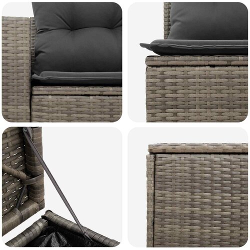  Set sofe 7 kom. Siva i tamno siva 55 x 55 x 69 cm 237,5 x 237,5 x 85 cm Slike