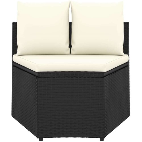 Poli 9-dijelni set vrtnih sofa od poliratana s jastucima crni Cijene