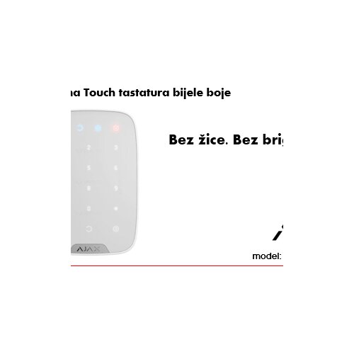 Ajax Bežična touch tastatura bijele boje Slike