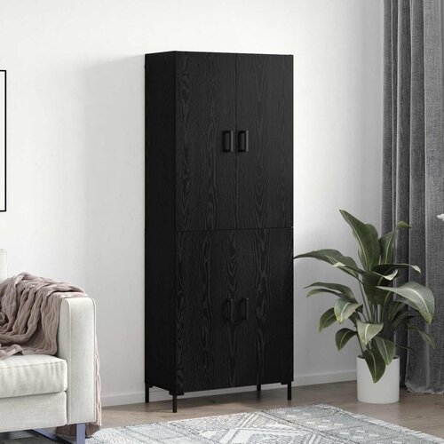  Highboard Zidne Crni hrast 69,5 x 34 x 180 cm Konstruirano drvo Cijene
