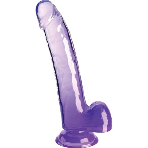 King Cock CLEAR - DILDO WITH TESTICLES 20.3 CM PURPLE Slike