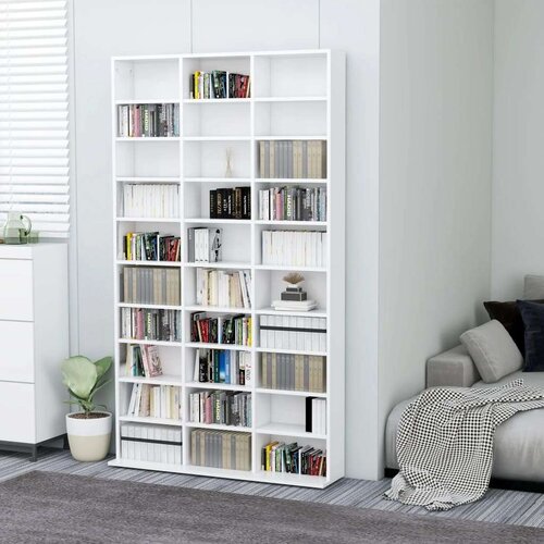Ormarić za CD-ove bijeli 102x16x177 5 cm od konstruiranog drva Cijene