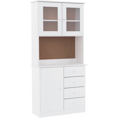 Maison Chic Komoda - Predalnik ALTA bela 77x35x165 cm trdna borovina, (21722099) Cene