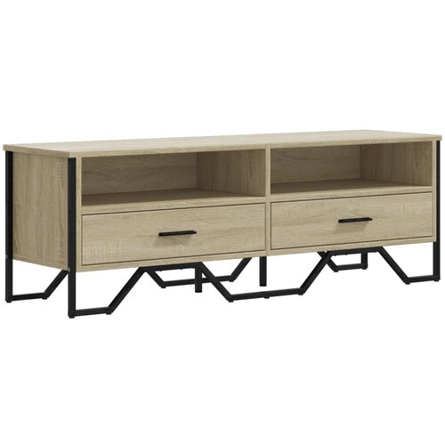 Maison Chic TV omarica - TV stojalo - Televizijska omarica sonoma hrast 122x34x41 cm inženirski les, (21700567) Slike