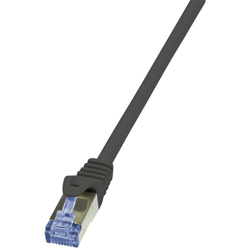 Logilink CQ4013S RJ45 omrežni kabel\, Patch kabel S/FTP 0.25 m črna pozlačeni konektorji\, ognjevaren\, z za&scaron;čitnim zapornim zatičem 1 kos, (20418706) Cene