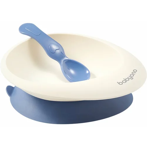 BabyOno Be Active Bowl with a Spoon jedilni set Blue 6 m+ 1 kos