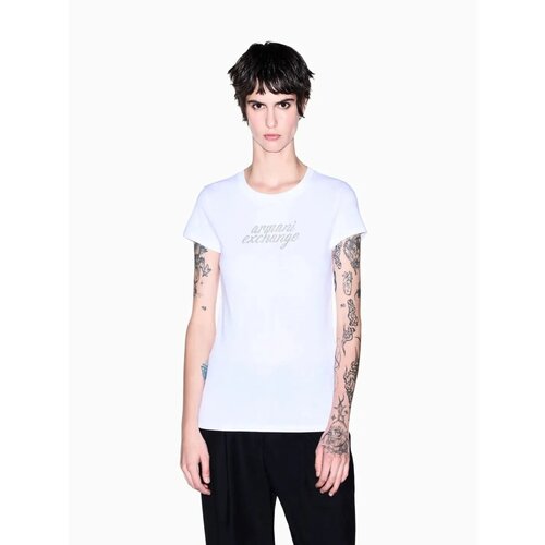 Armani Exchange Majice s kratkimi rokavi T-Shirt Bela Slike