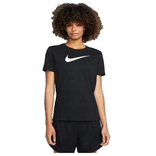 Nike Majice s kratkimi rokavi T-shirt Dri-FIT Swoosh Črna Slike