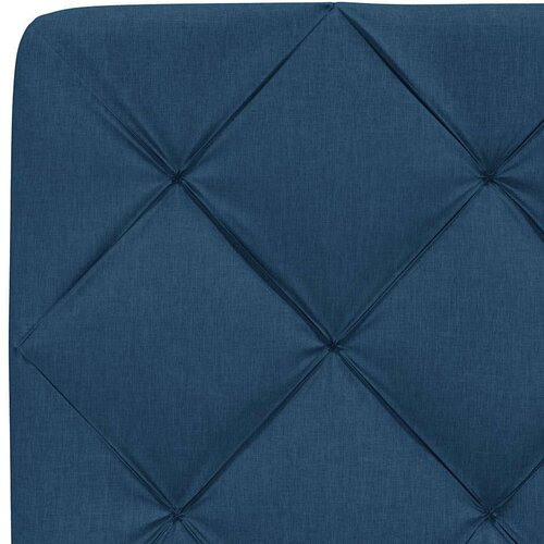 VidaXL Krevet s madracem plavi 200 x 200 cm od tkanine - Plava 200 x 200 cm Slike