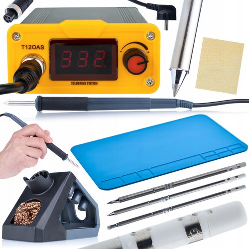 Rosfix T12 ORANGE AKBASH STANDARDNI KOMPLET ZA SPAJKALNO POSTAJO T12OAS ELECTRIC PRO SERIES + T12-IL T12-B T12-BC4 SPAJKALNI KONICE + SILIKONSKA SPAJKALNA PODLOGA, (21739256) Cene