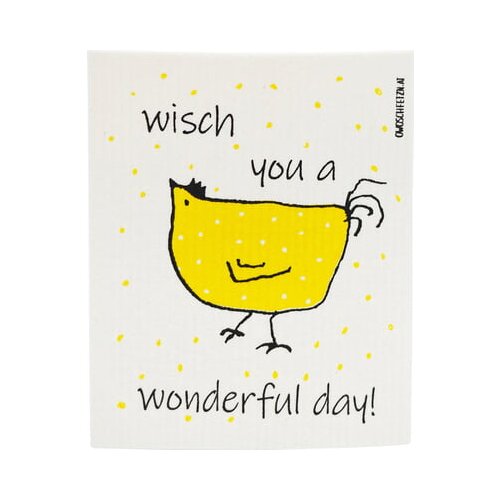 OWOSCHFETZN Gobasta krpa &amp;quot;Koko&amp;scaron; Berta - Wonderful Day&amp;quot; - Rumena Slike