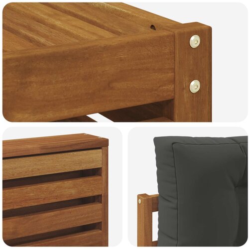  Set vanjskih sofa 6 kom. Prirodna i antracit Slike