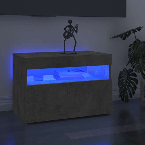 TV ormarići s LED svjetlima 2 kom siva boja betona 60x35x40 cm Cijene