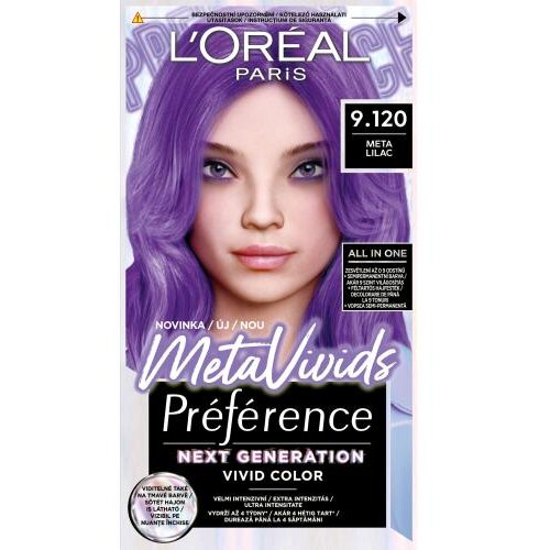 L´Oréal Paris Préférence Meta Vivids barva za lase 75 ml Odtenek 9.120 meta lilac za ženske Cene