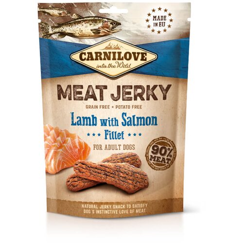 Carnilove dog meat jerky - ovca & losos, 100g Cene